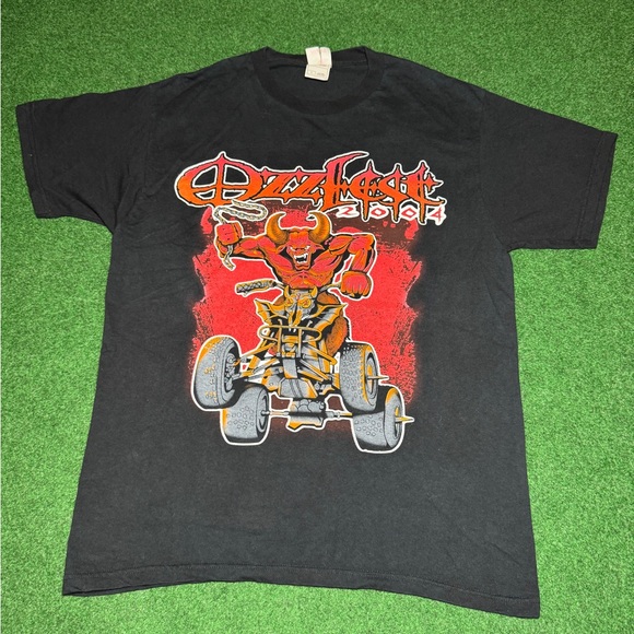 Vintage Ozz Fest Y2K 90s Ozzy Osbourne Black Sabbath Slipknot Lrg Band T Shirt